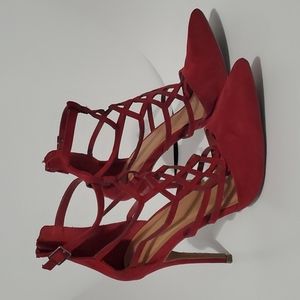 Charlotte Russe - Red suede heels